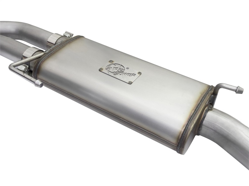 Ford F-150 Performance Exhaust - Dual Center Exit - aFe - Rebel Series Cat-Back w/ Polished Tips - `04-`08