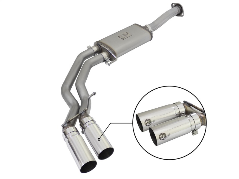 Ford F-150 Performance Exhaust - Dual Center Exit - aFe - Rebel Series - Polished - `15-`16 Ford F-150 Performance Exhaust - Dual Center Exit - aFe - Rebel Series - Polished - `15-`16