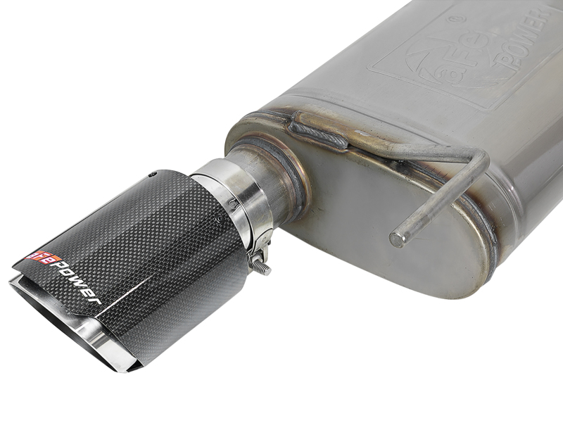 Ford Mustang Performance Exhaust - Rear - aFe - Mach Force Xp SS Axle Back w/ Carbon Tips - Carbon Fiber - `15-`17