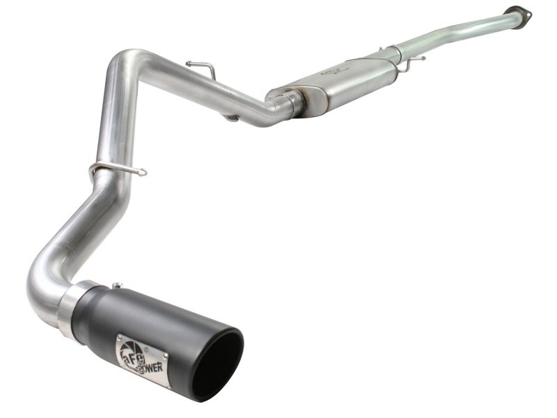Chevrolet Silverado 1500 Performance Exhaust - aFe - Cat-Back, MACH Force-XP, 3 in 409 Stainless Steel, Black Tip - Black - `99-`03
