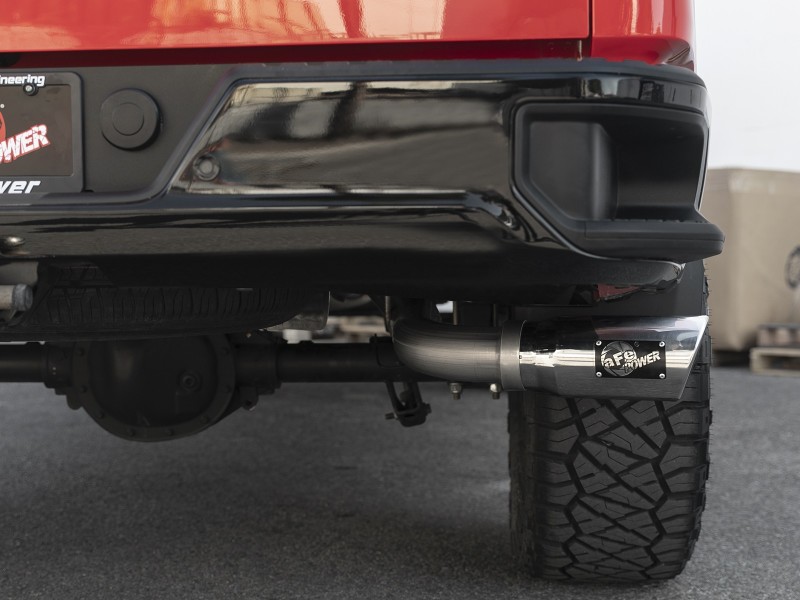 GMC Sierra Performance Exhaust - Rear - aFe - Apollo GT Series Cat Back - Polished - `19-`20