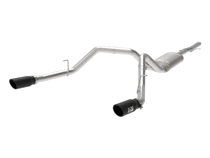 Chevrolet Silverado 1500 Performance Exhaust - aFe - Apollo GT Series 3 IN 409 Stainless Steel Cat-Back - Black - `09-`18
