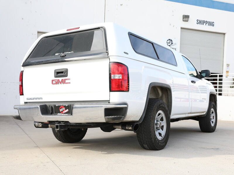 GMC Sierra Performance Exhaust - Dual Rear-Side Exit - aFe - Apollo GT Cat-Back - Black - `09-`18