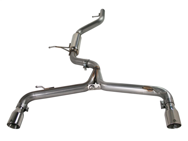 Volkswagen GTI Performance Exhaust - aFe - MACH Force-XP Cat-Back, 2.5 in 409 Stainless Steel, Dual 3.5 in Polished Tips, High-Flow Resonator - Polished - `10-`14
