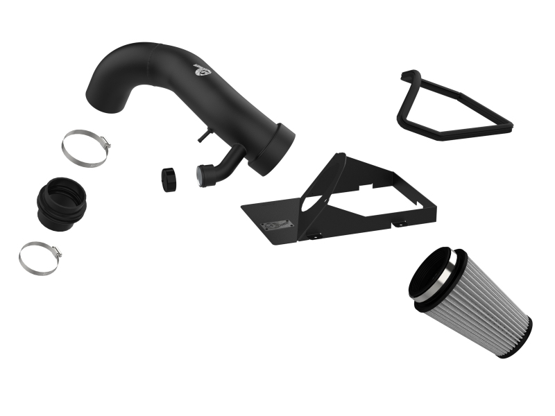 Volkswagen GTI Performance Air Intake - aFe - Rapid Induction Stage-2 w/ Pro DRY S Filter - Wrinkle-Black - `15-`21