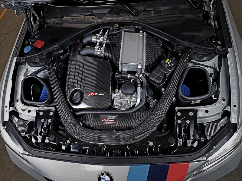 BMW M2 Performance Air Intake - aFe - Track Series Stg 2 w/Pro 5R Media - Carbon Fiber - `19-`21