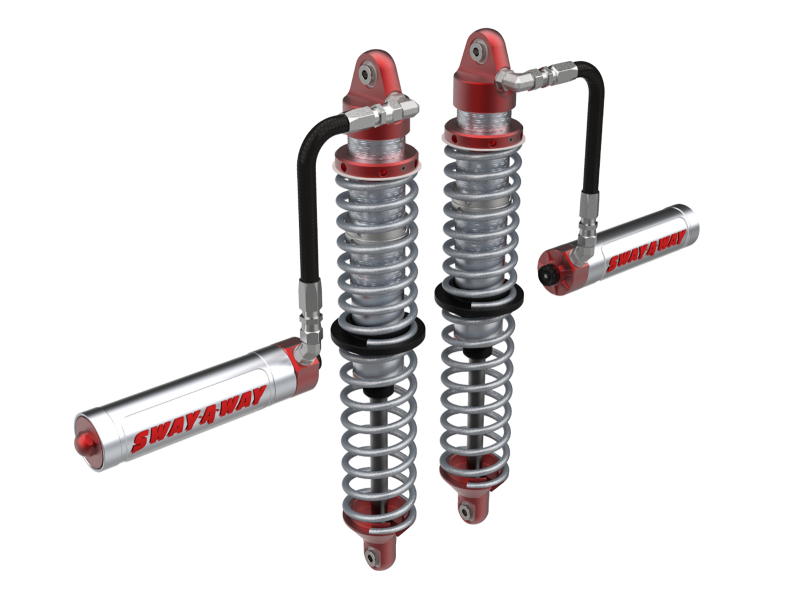 Polaris RZR Coilover Suspension Kit - Front - aFe - Sway-A-Way 2.5 w/ Remote Reservoirs and Comp Adjusters - `14-`16