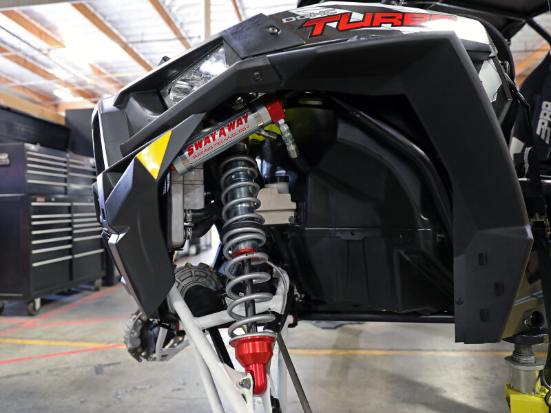 Polaris RZR Coilover Suspension Kit - Front - aFe - Sway-A-Way 2.5 w/ Remote Reservoirs and Comp Adjusters - `14-`16