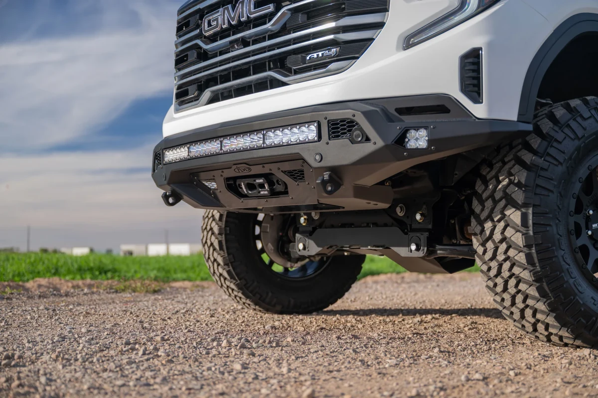 GMC Sierra 1500 Bumper - Front - Addictive Desert Designs - Stealth Fighter - Winch Mount - 2022+