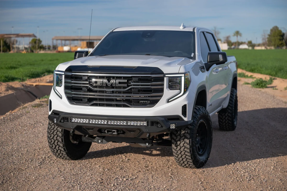 GMC Sierra 1500 Bumper - Front - Addictive Desert Designs - Stealth Fighter - Winch Mount - 2022+