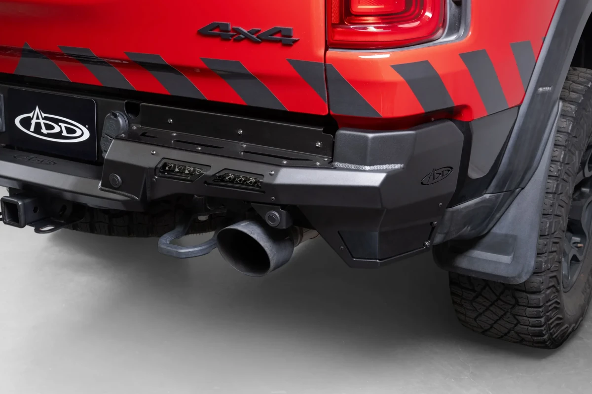 Ram RHO Bumper - Rear - Addictive Desert Designs - Phantom - Hammer Black Powder Coat - 2025+