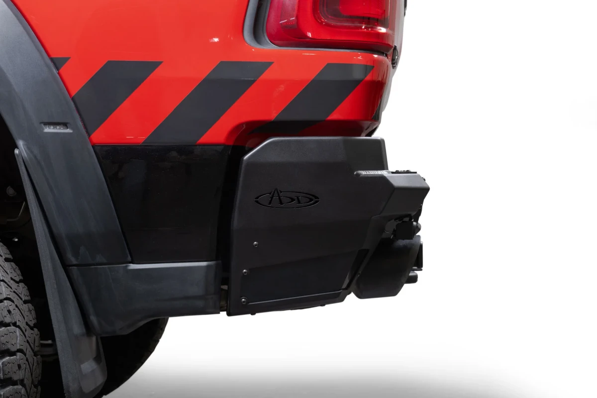 Ram RHO Bumper - Rear - Addictive Desert Designs - Phantom - Hammer Black Powder Coat - 2025+