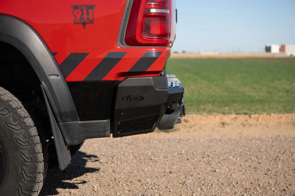 Ram RHO Bumper - Rear - Addictive Desert Designs - Phantom - Hammer Black Powder Coat - 2025+