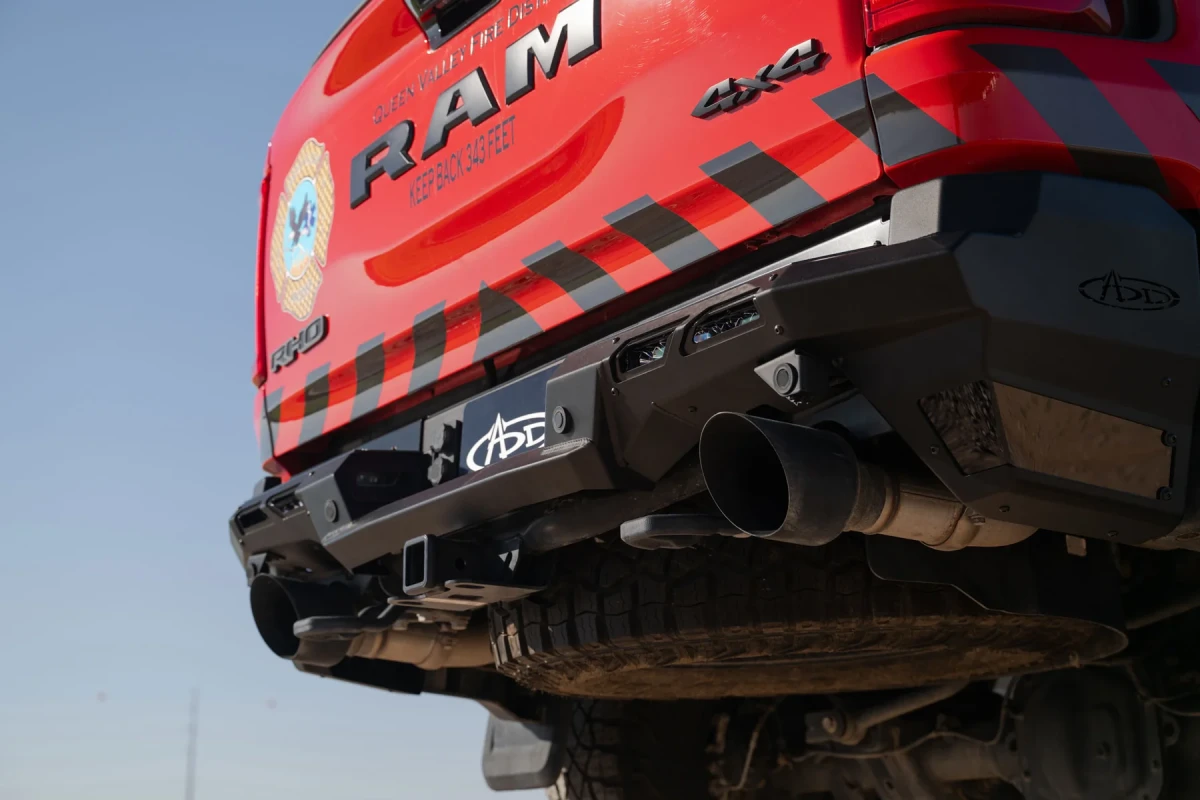 Ram RHO Bumper - Rear - Addictive Desert Designs - Phantom - Hammer Black Powder Coat - 2025+