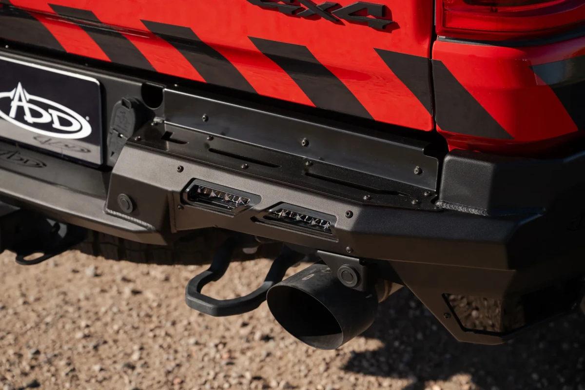 Ram RHO Bumper - Rear - Addictive Desert Designs - Phantom - Hammer Black Powder Coat - 2025+