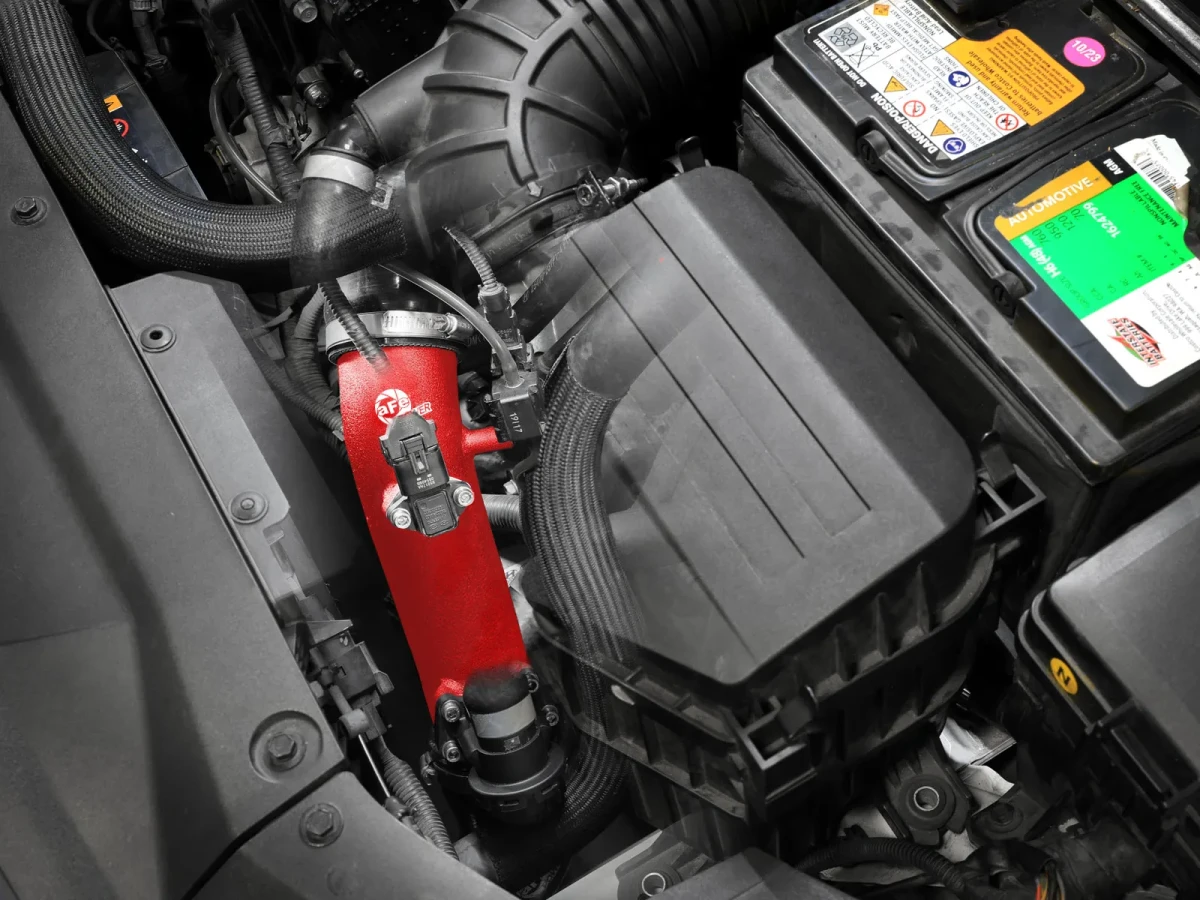 Hyundai Veloster N Intercooler Charge Pipe Kit - aFe - BladeRunner Aluminum Hot & Cold - Red - `19-`22