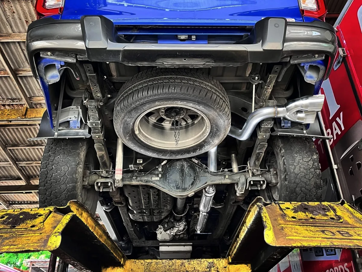 Toyota Hilux Performance Exhaust - Rear-Side Exit - aFe - Vulcan Series Cat-Back - Polished - `15-`26