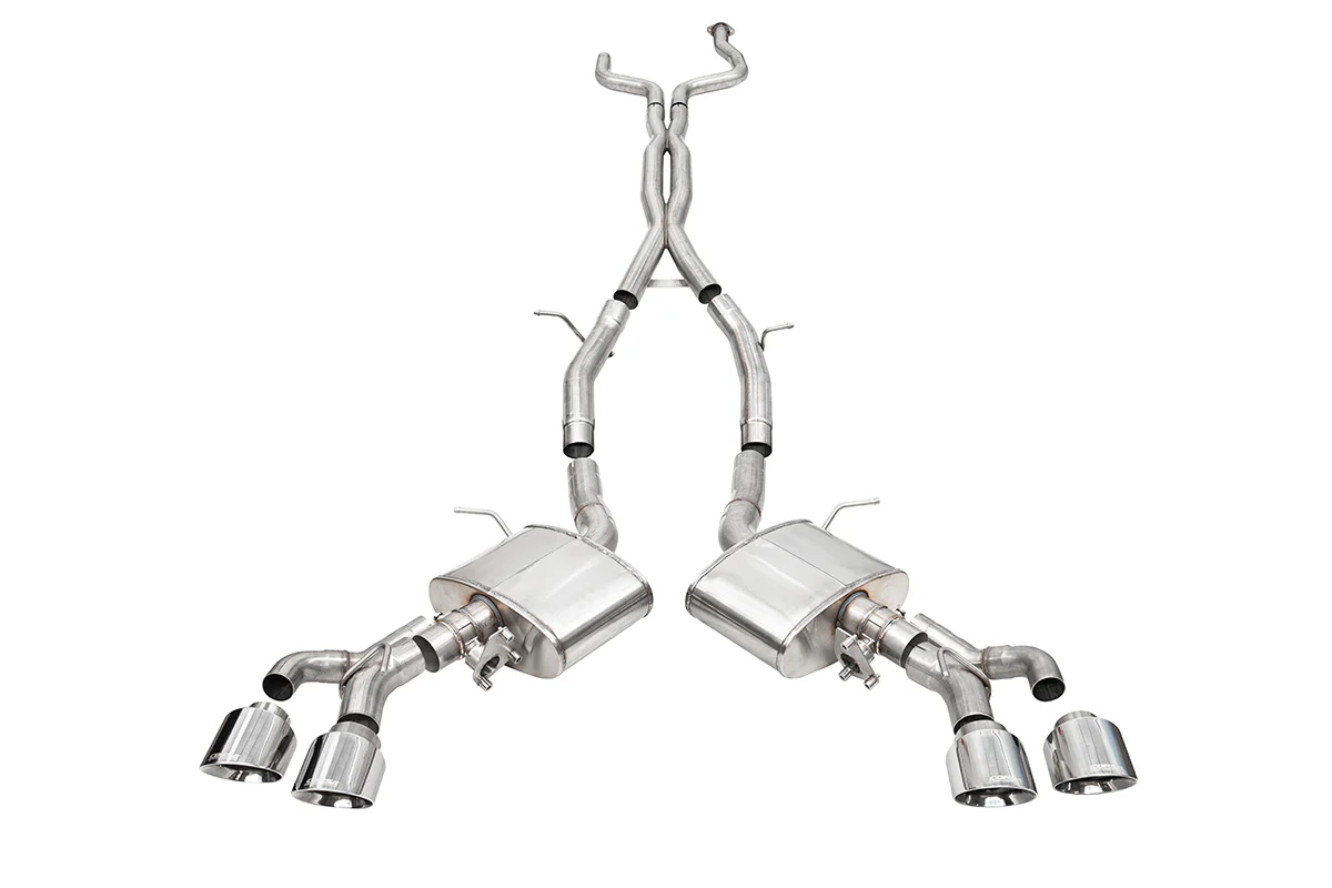 Cadillac CT4 V Blackwing Performance Exhaust  - Cat-Back - CORSA Performance - Active Valve - Double X-Pipe - Dual Exit, 4.5in Polished Tip - `22+