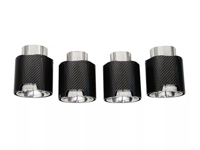 Cadillac CT4 V Blackwing Performance Exhaust - Axle-Back - CORSA Performance - Active Valve - Carbon Fiber Polished Tips - `22+