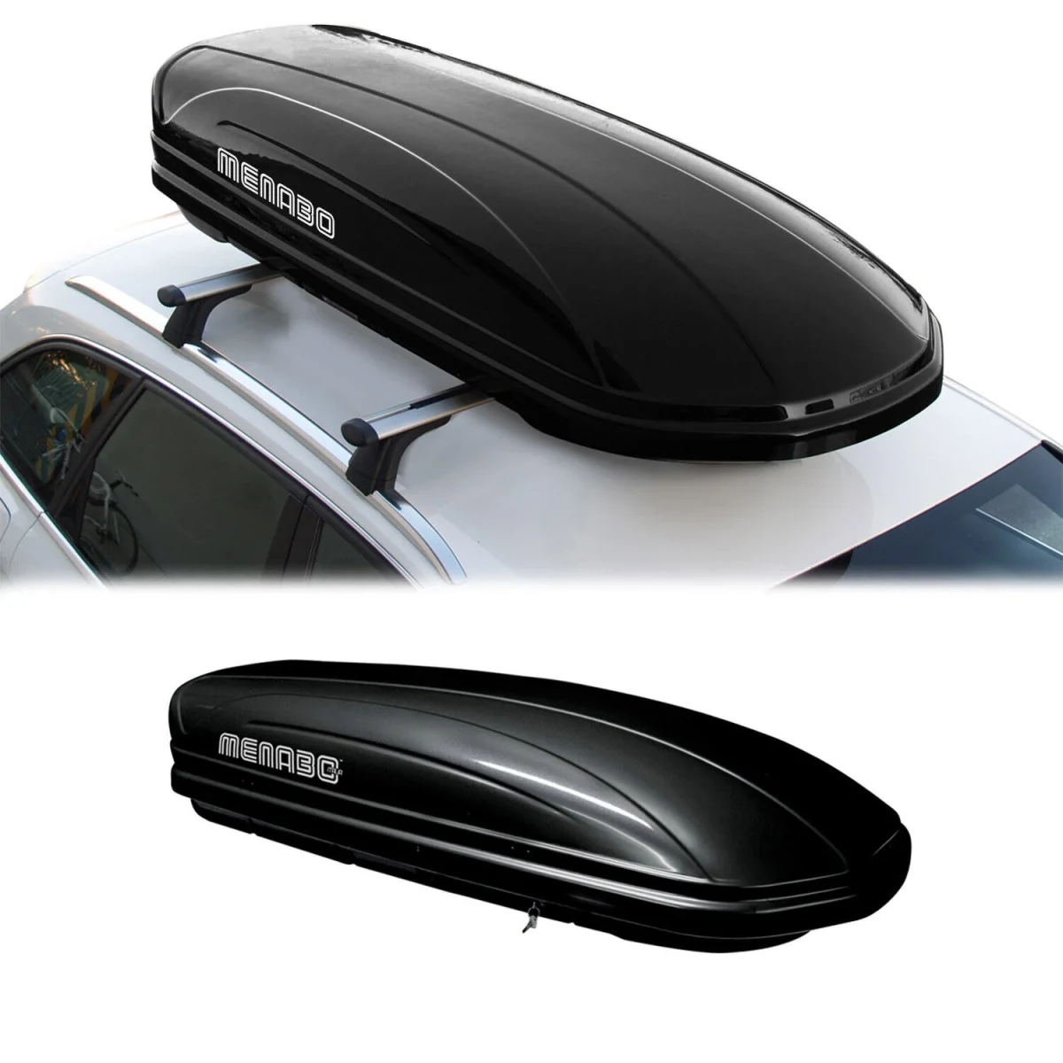 Roof Rack Cargo Box - 11 Cubic Feet - Dual Side Opening - Black