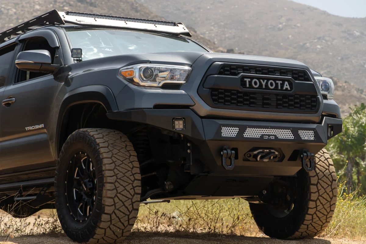 Toyota Tacoma Front Bumper - DV8 Offroad - MTO Series Winch - `16-`23