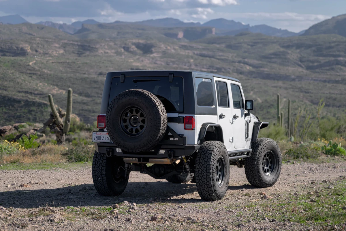 Jeep Wrangler JK Tire Carrier - DV8 Offroad - MTO Bumper - `07-`18