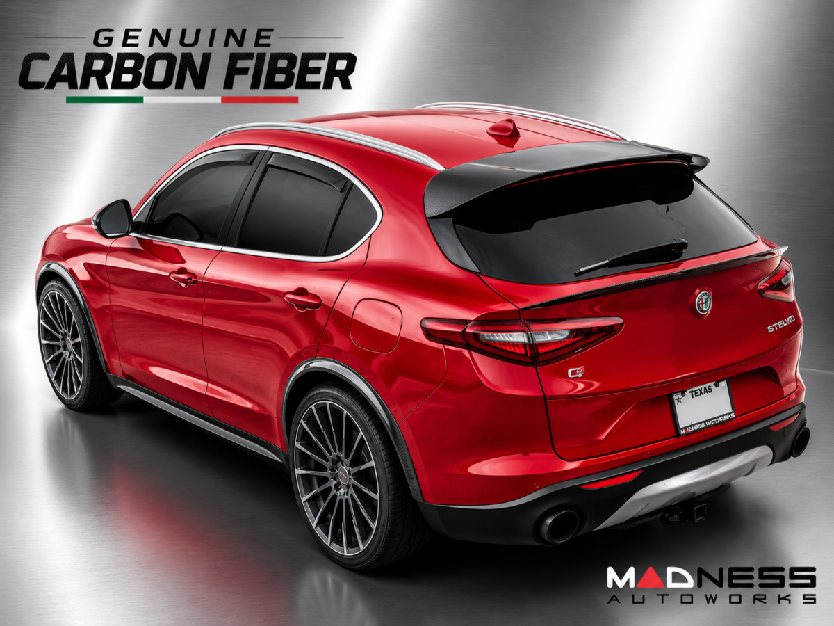 Alfa Romeo Stelvio Rear Spoiler - Carbon Fiber - Mid Spoiler