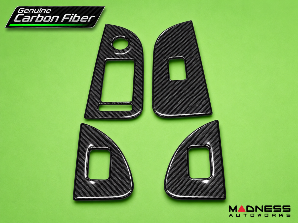 Alfa Romeo Giulia Door Trim - Window Switch Trim Kit - Carbon Fiber - Feroce Carbon