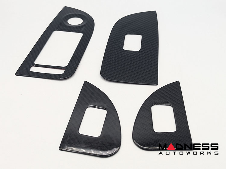 Alfa Romeo Giulia Door Trim - Window Switch Trim Kit - Carbon Fiber - Feroce Carbon
