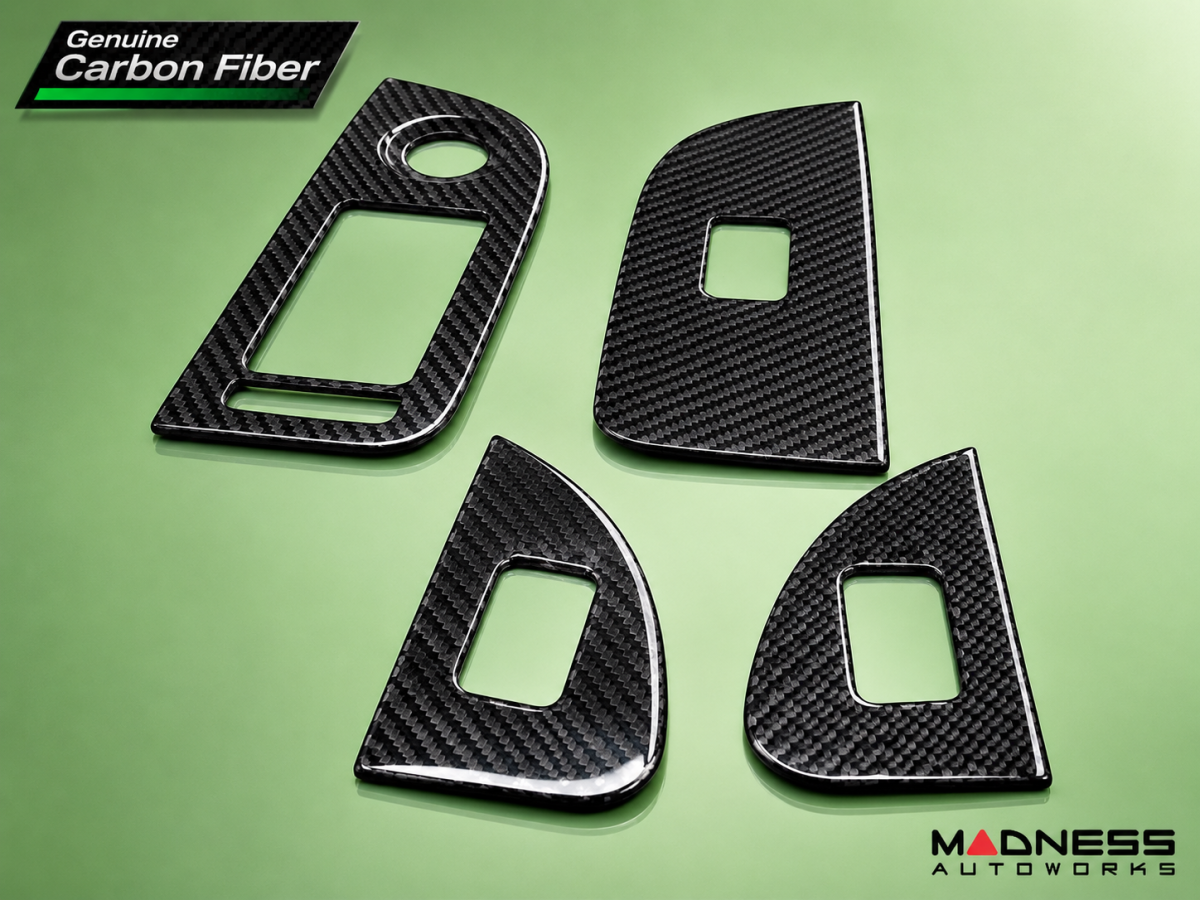 Alfa Romeo Giulia Door Trim - Window Switch Trim Kit - Carbon Fiber - Feroce Carbon
