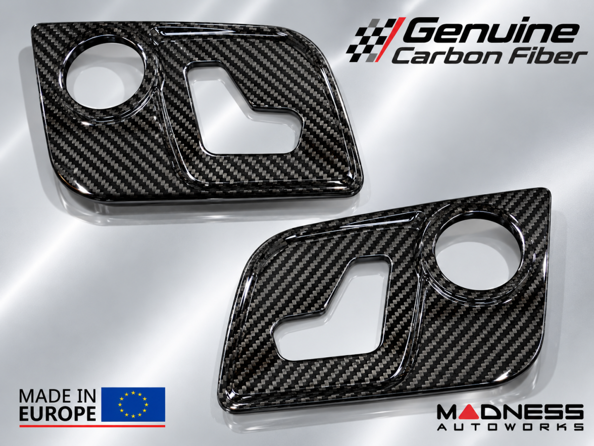 Maserati Ghibli Interior Trim - Carbon Fiber - Seat Adjuster Switch Cover Trim Kit - Feroce Carbon