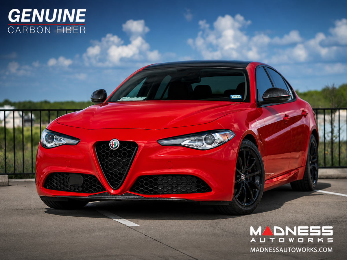 Alfa Romeo Giulia Front Spoiler - Carbon Fiber - QV Style - V3 - Feroce Carbon - Base Model
