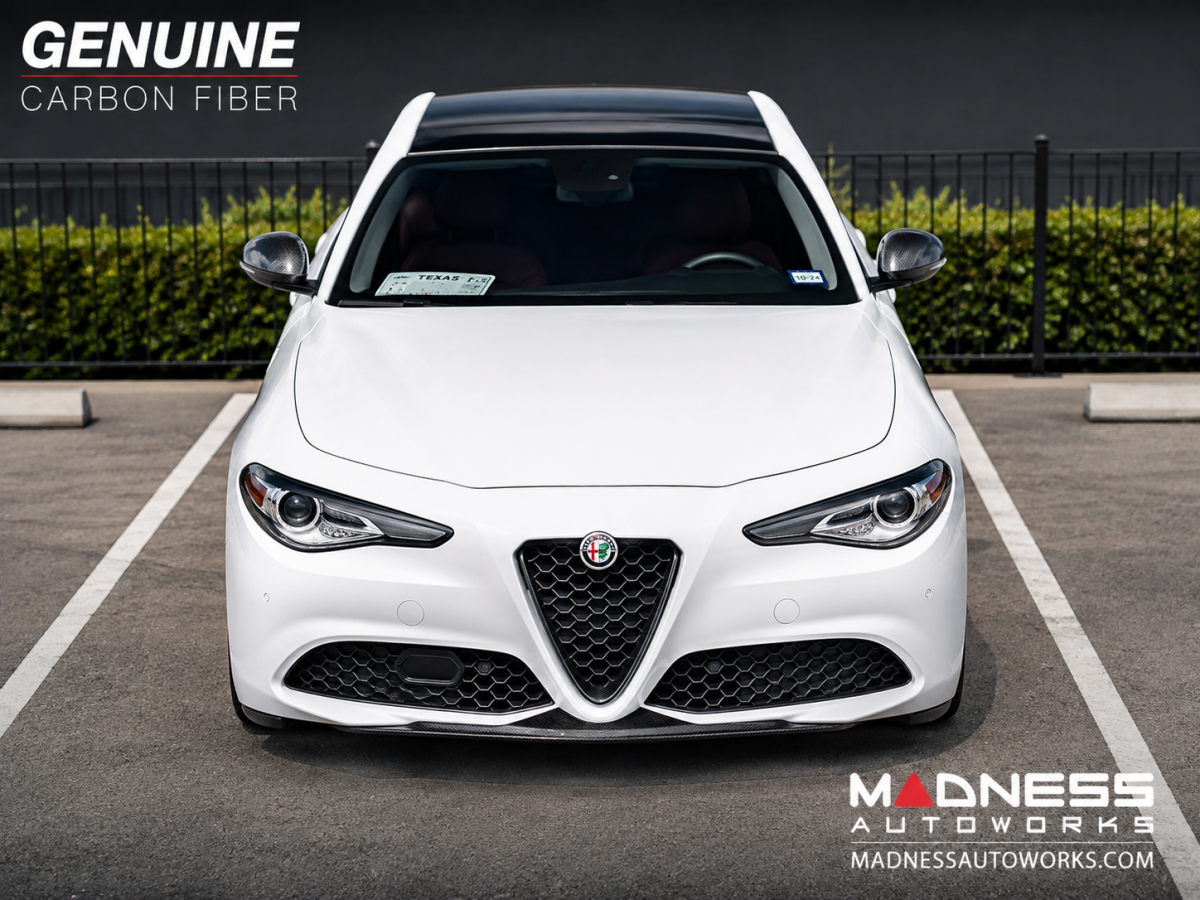 Alfa Romeo Giulia Front Spoiler - Carbon Fiber - QV Style - V3 - Feroce Carbon - Base Model