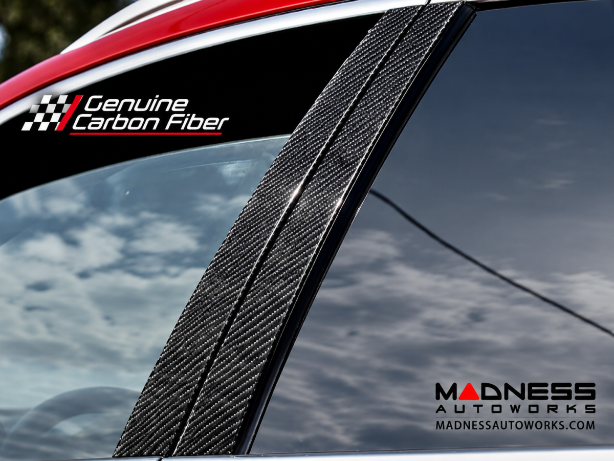 Maserati Grecale Exterior Door Pillars - Carbon Fiber - 6pc Set