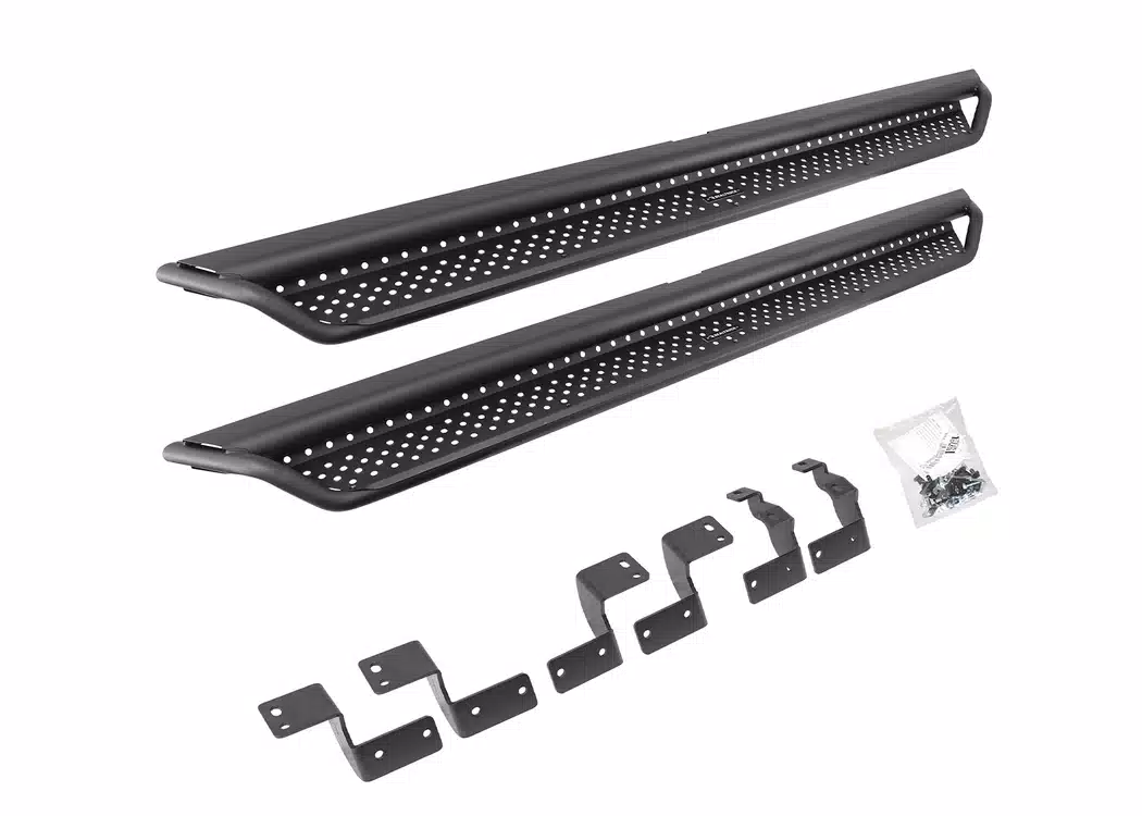 Dodge Ram 1500 Side Steps - Go Rhino - Dominator Extreme D1 - Textured Black - `09-`19