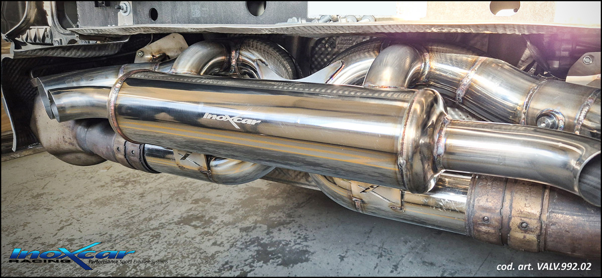 Porsche 911 Carrera (992) Performance Exhaust - Rear Section - 3.0L V6 - Dual Exit - For OEM Tips - InoXcar Racing - '19+