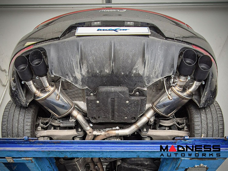 Porsche Macan (Series 95B) Performance Exhaust - Rear Section - 3.0L V6 - Dual Exit - Quad 114mm Black Tips - InoXcar Racing - '19 - '21
