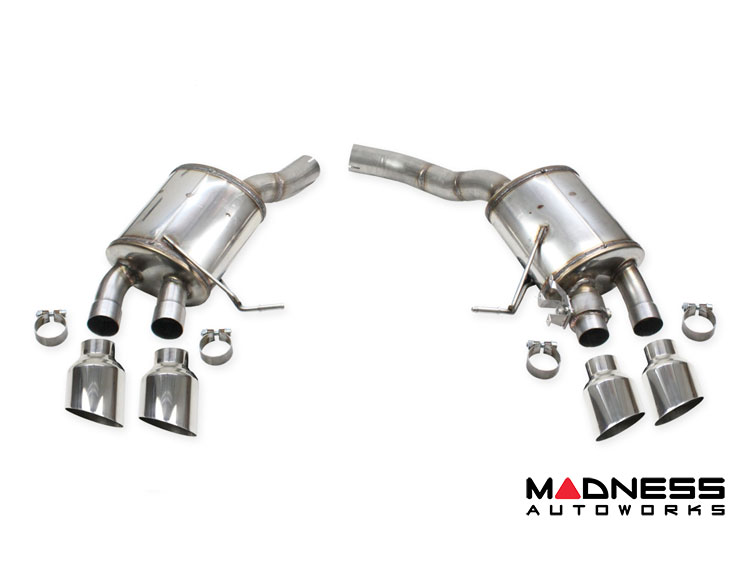 Porsche Macan (Series 95B) Performance Exhaust - Rear Section - 3.0L V6 - Dual Exit - Quad 114mm Polished Tips - InoXcar Racing - '19 - '21