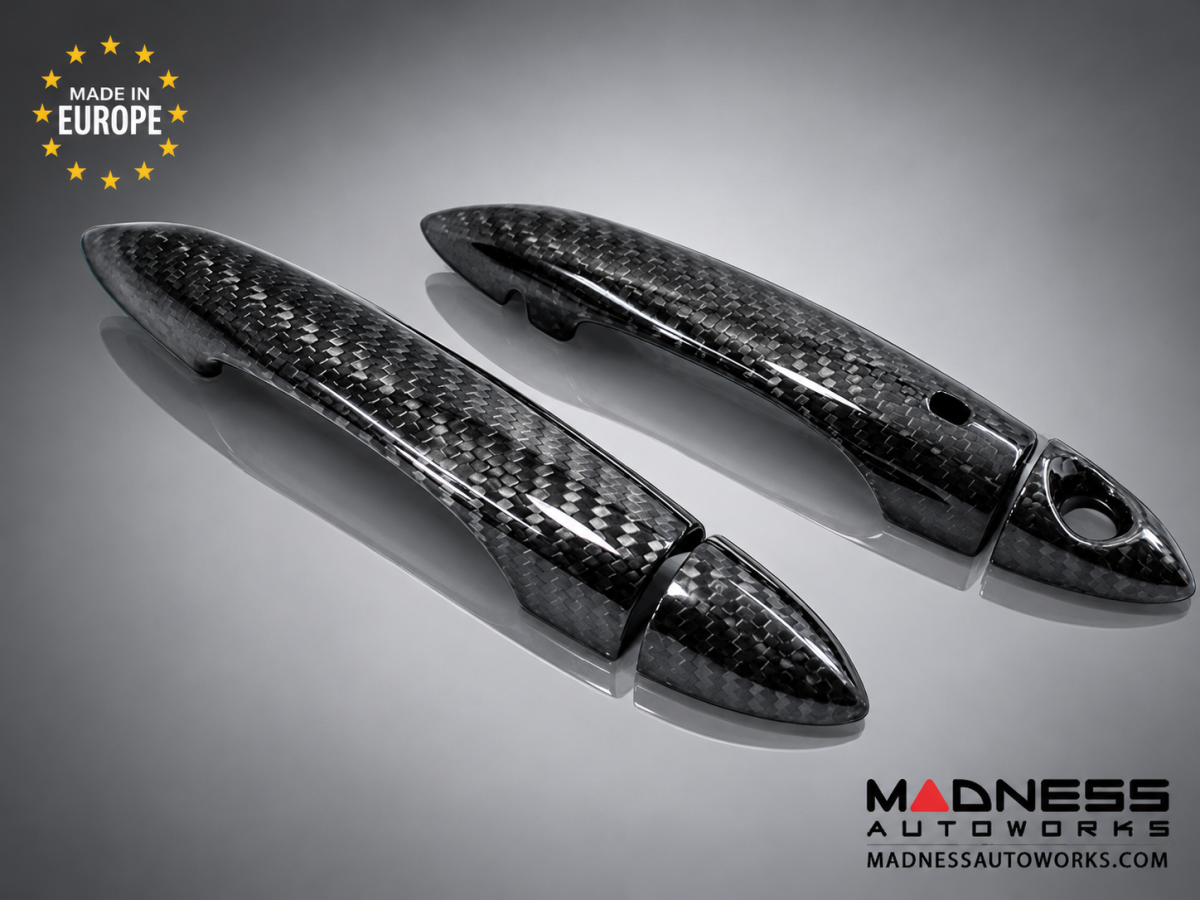 Alfa Romeo Giulia Exterior Door Handle Cover Set - Carbon Fiber