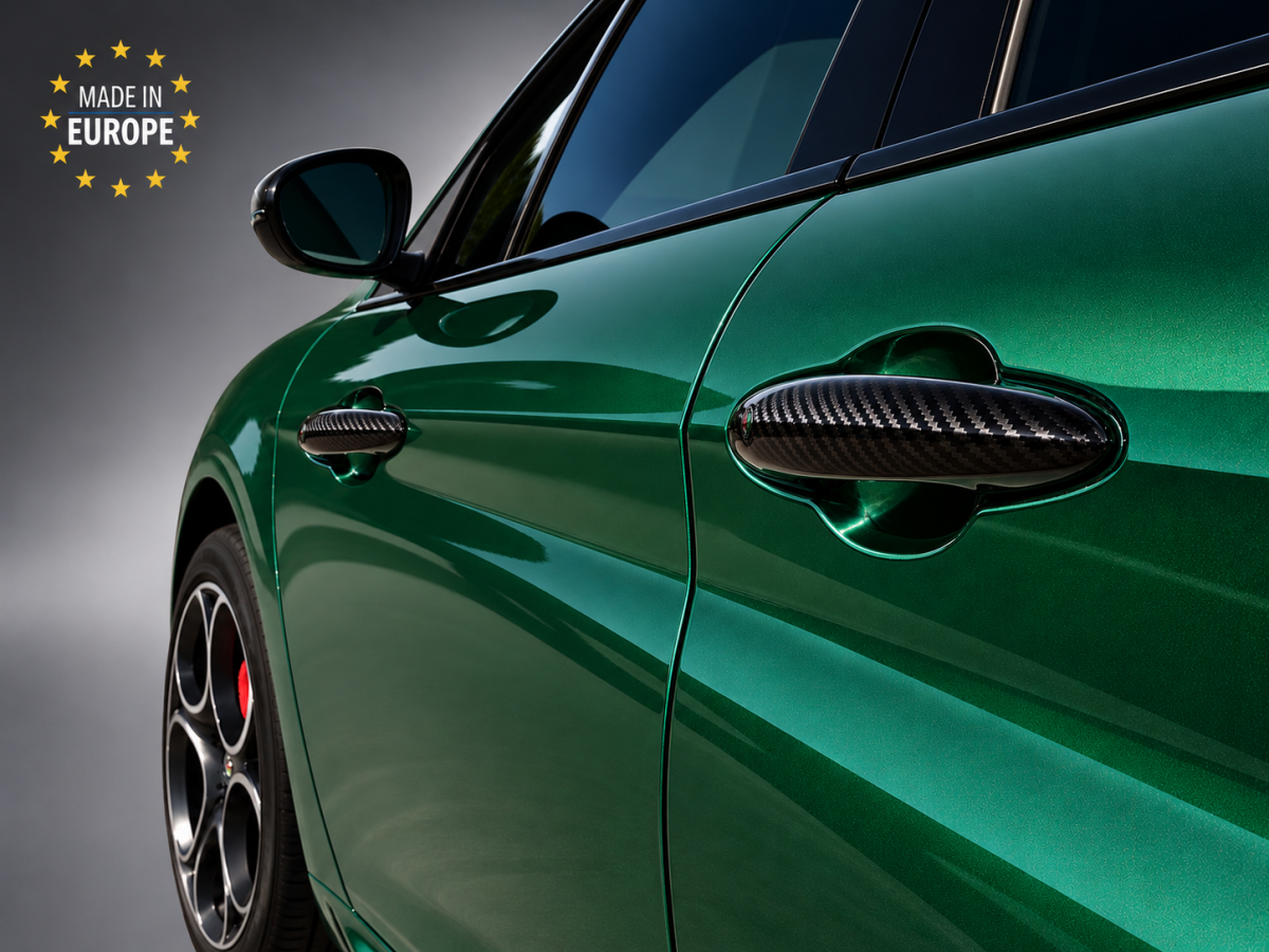 Alfa Romeo Giulia Exterior Door Handle Cover Set - Carbon Fiber