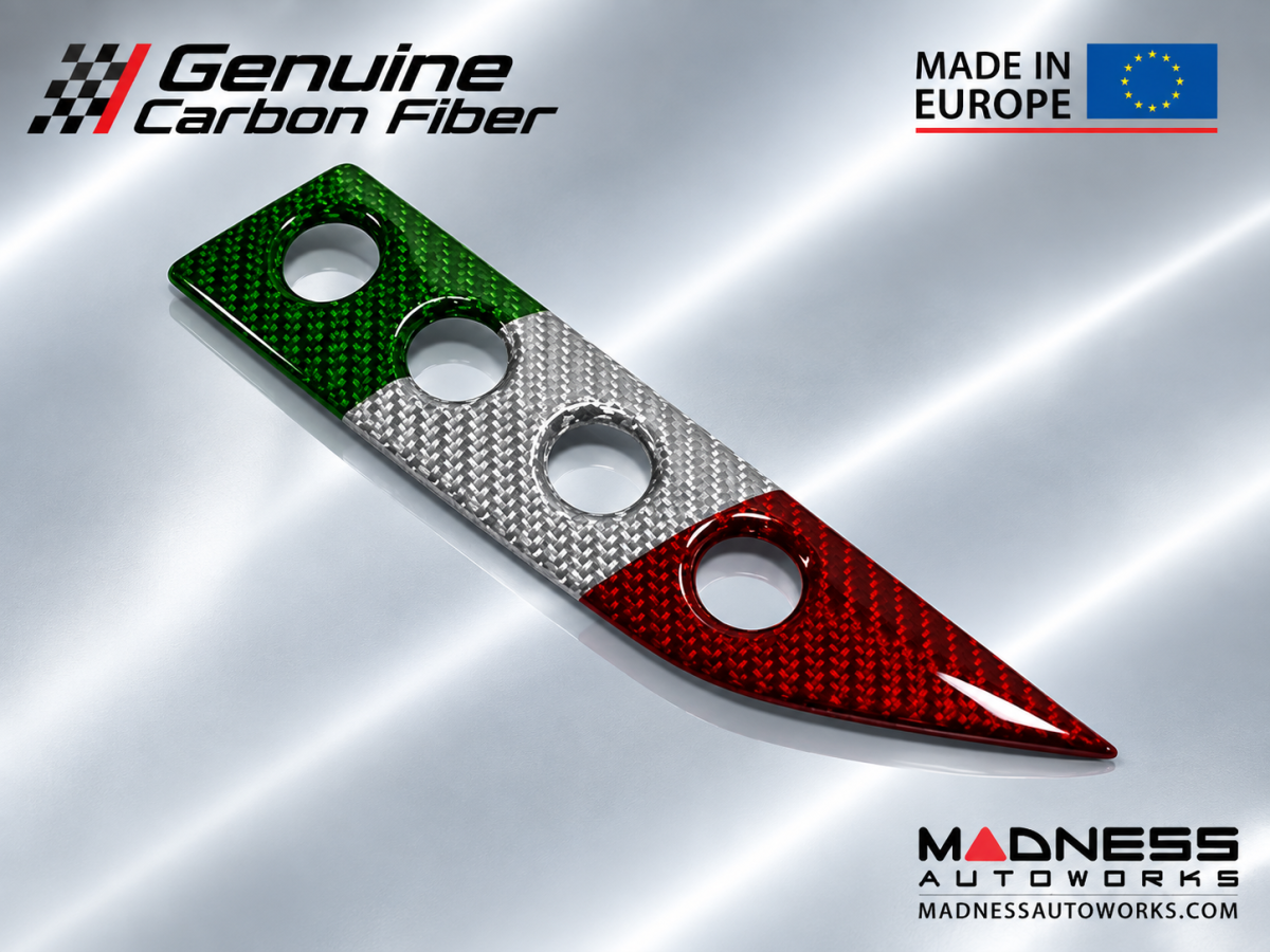 Maserati GranTurismo Interior Trim - Carbon Fiber - Audio System Button Trim - Italian Flag V1