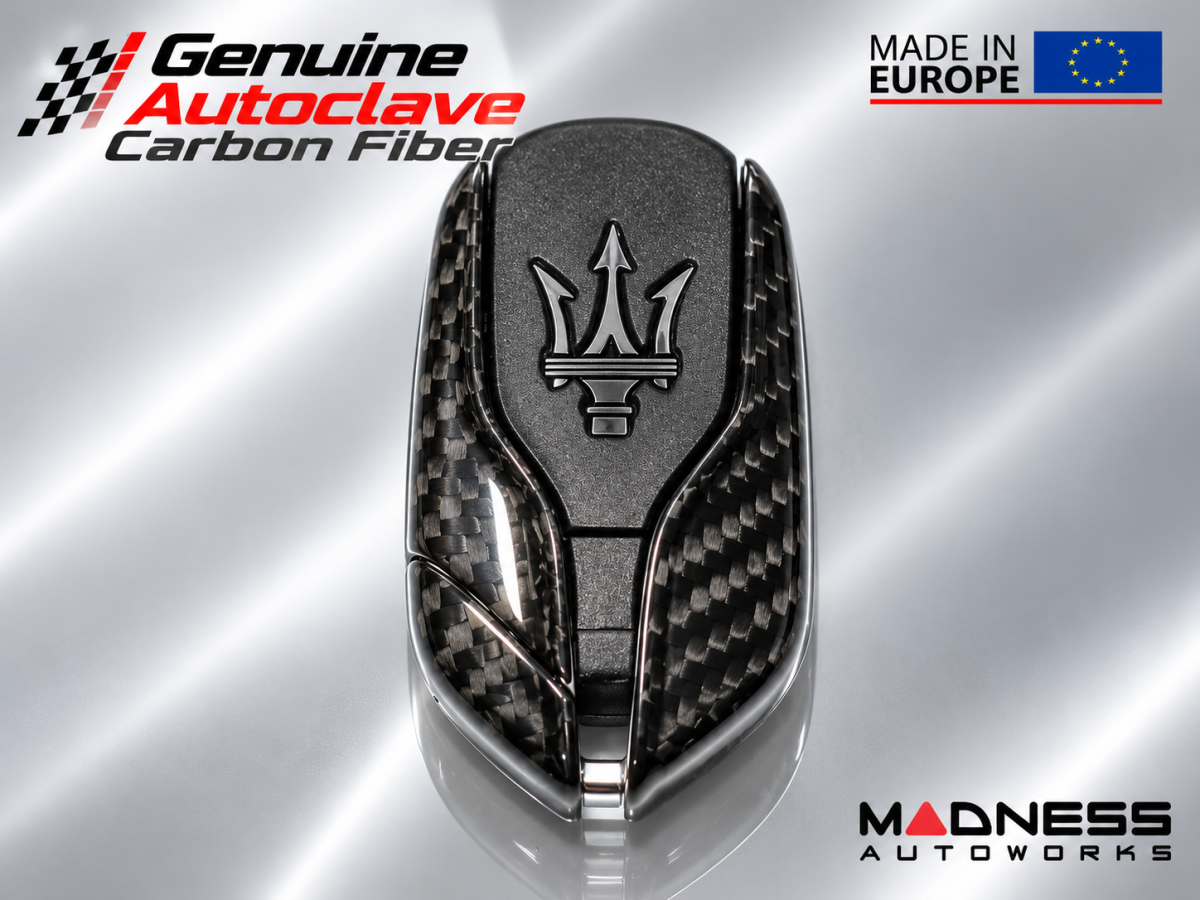Maserati Quattroporte Carbon Fiber Key Fob Cover - Carbon Fiber