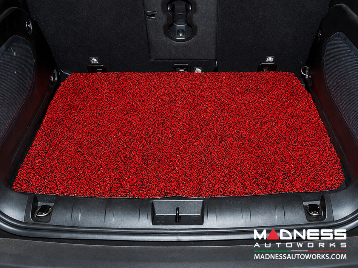 Jeep Renegade All Weather Cargo Mat - Rubber Woven Carpet - Red + Black 