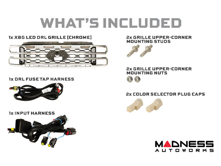 Ford Super Duty LED Grille - XBG Series - Morimoto - Chrome - 2023+