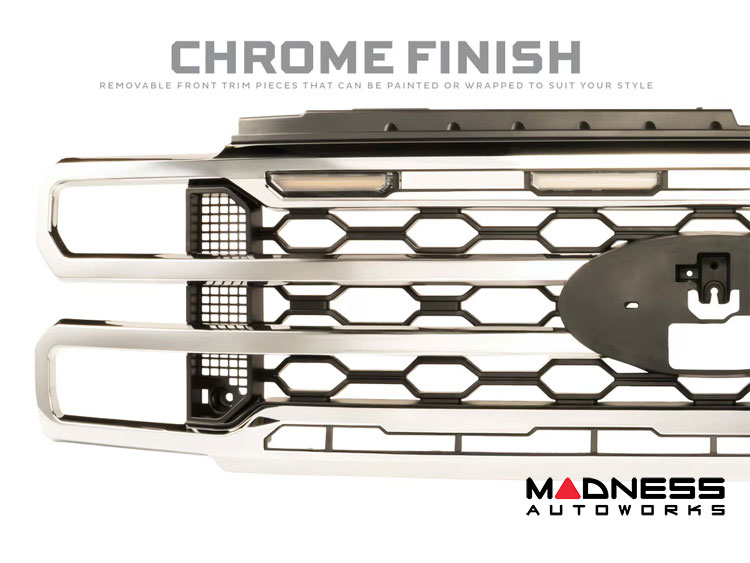 Ford Super Duty LED Grille - XBG Series - Morimoto - Chrome - 2023+