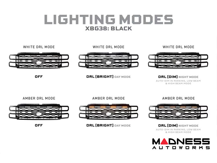 Ford Super Duty LED Grille - XBG Series - Morimoto - Black - 2023+