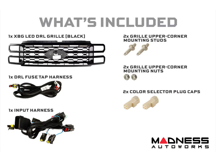 Ford Super Duty LED Grille - XBG Series - Morimoto - Black - 2023+