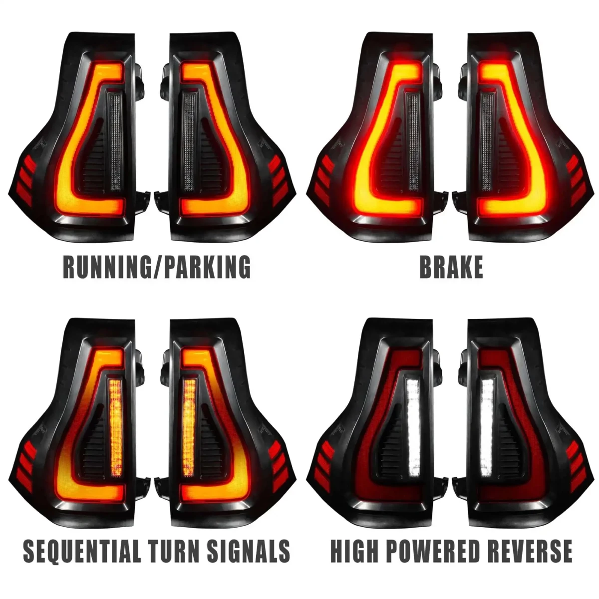 Lexus GX460 LED Tail Lights - ORACLE Lighting - Flush Lensless - Black Series - Black - `10-`23