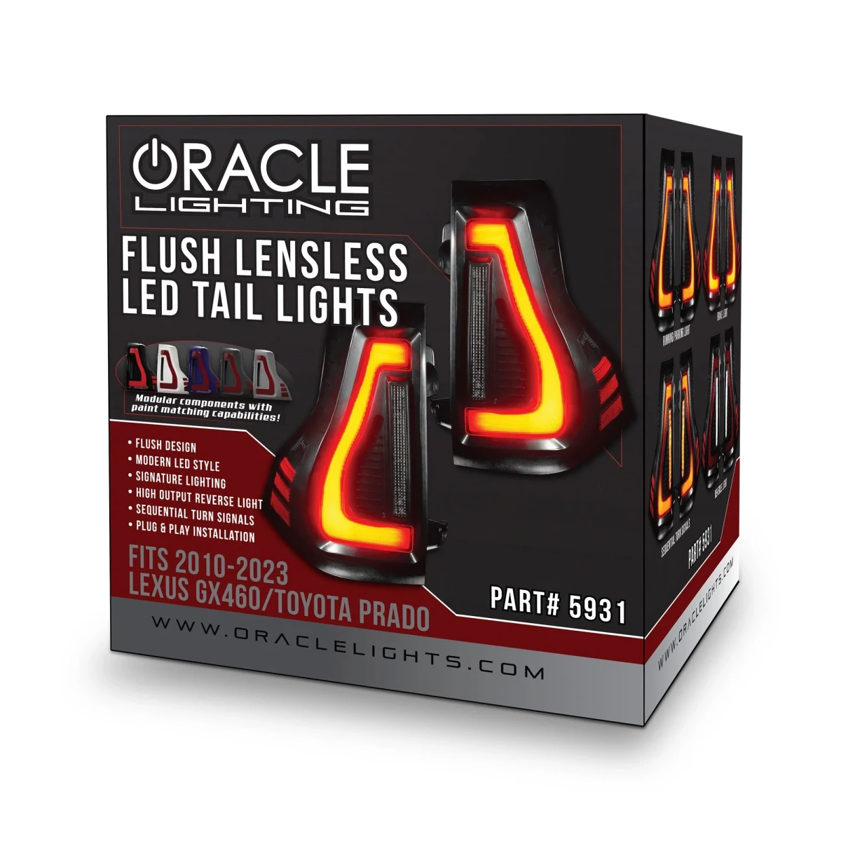 Lexus GX460 LED Tail Lights - ORACLE Lighting - Flush Lensless - Red - `10-`23