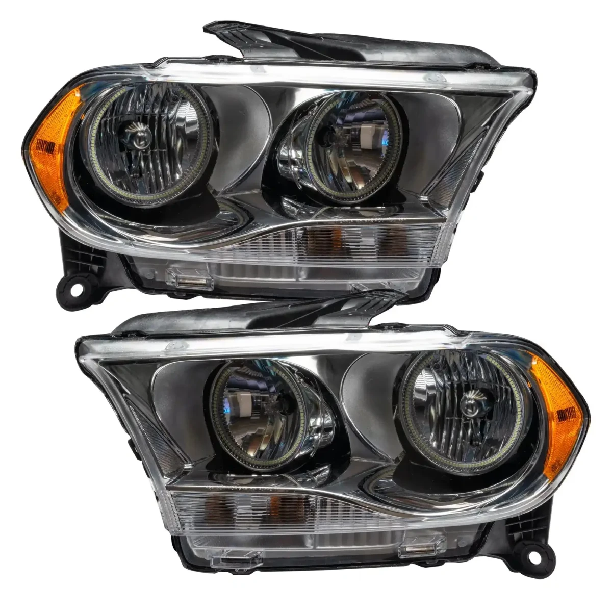 Dodge Durango Headlight Assemblies - ORACLE Lighting - SMD Halogen - ColorSHIFT w/ BC2 Controller - Chrome - `11-`13